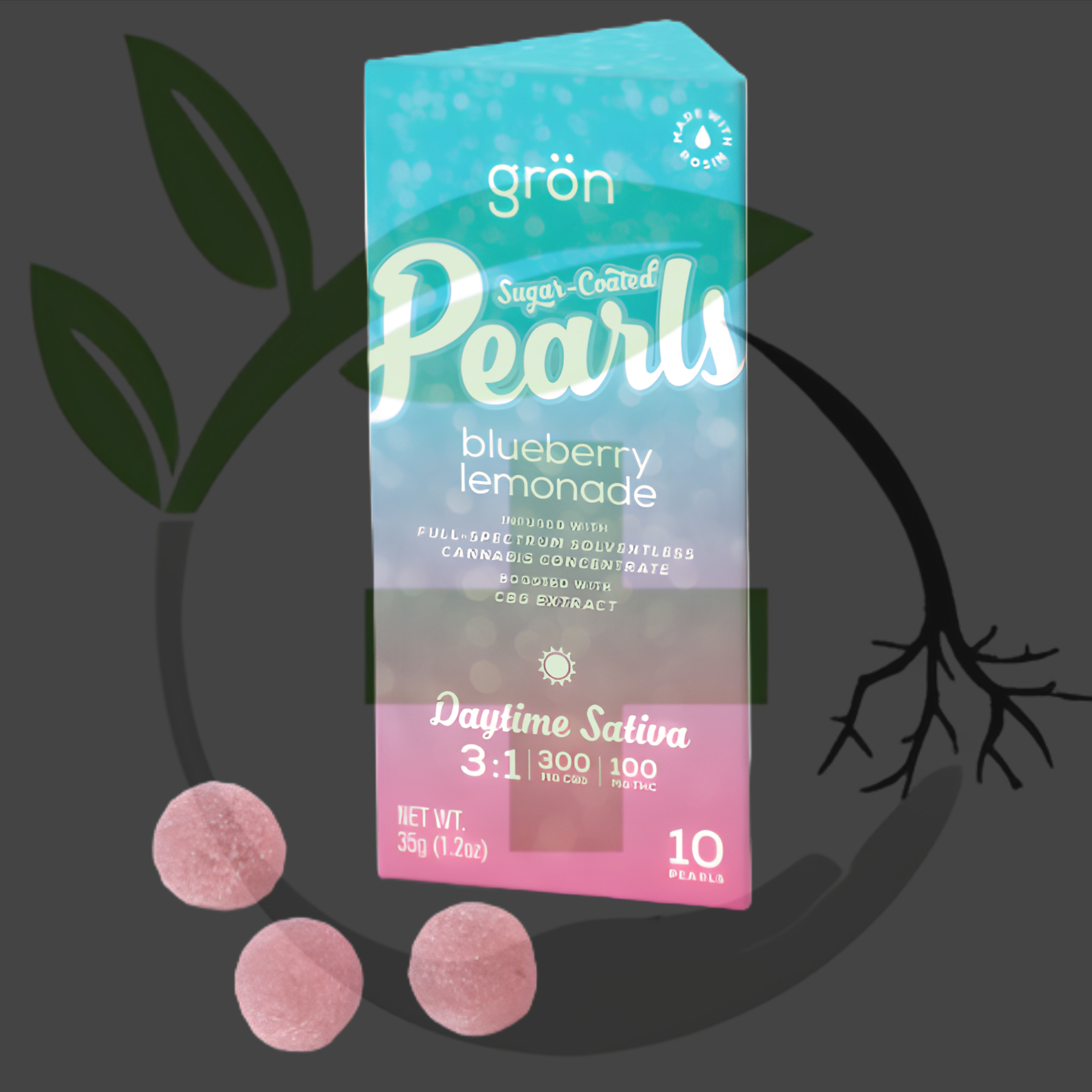 Photograph of product: Gummy - TF - Gron - 100mg 10pc - Blueberry Lemonade 3:1