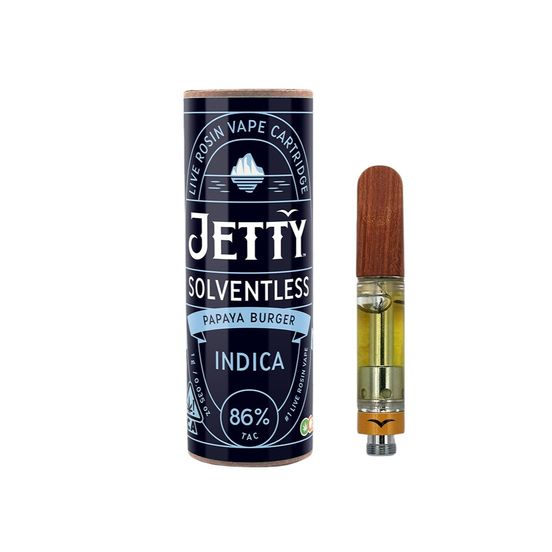Photograph of product: Jetty Solventless Cartridge Papaya Burger 1g - 