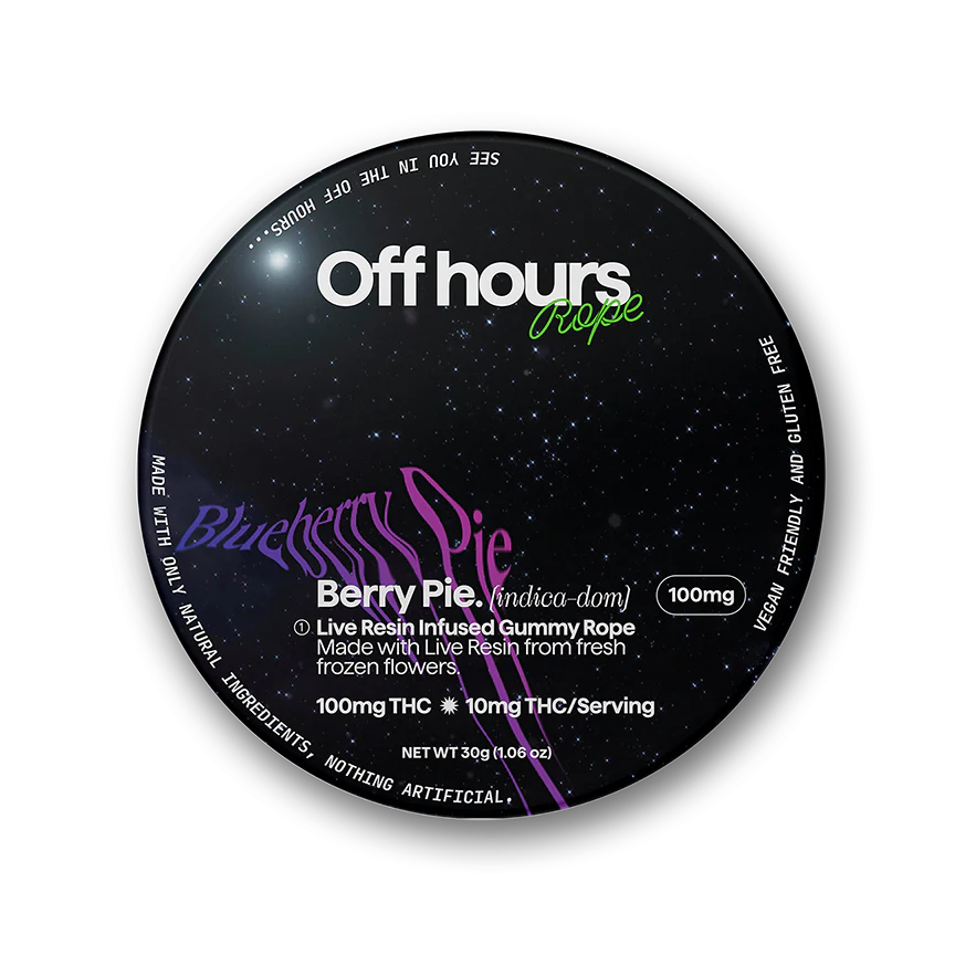 Photograph of product: Berry Pie. | Blueberry Pie Gummy Rope | Off Hours