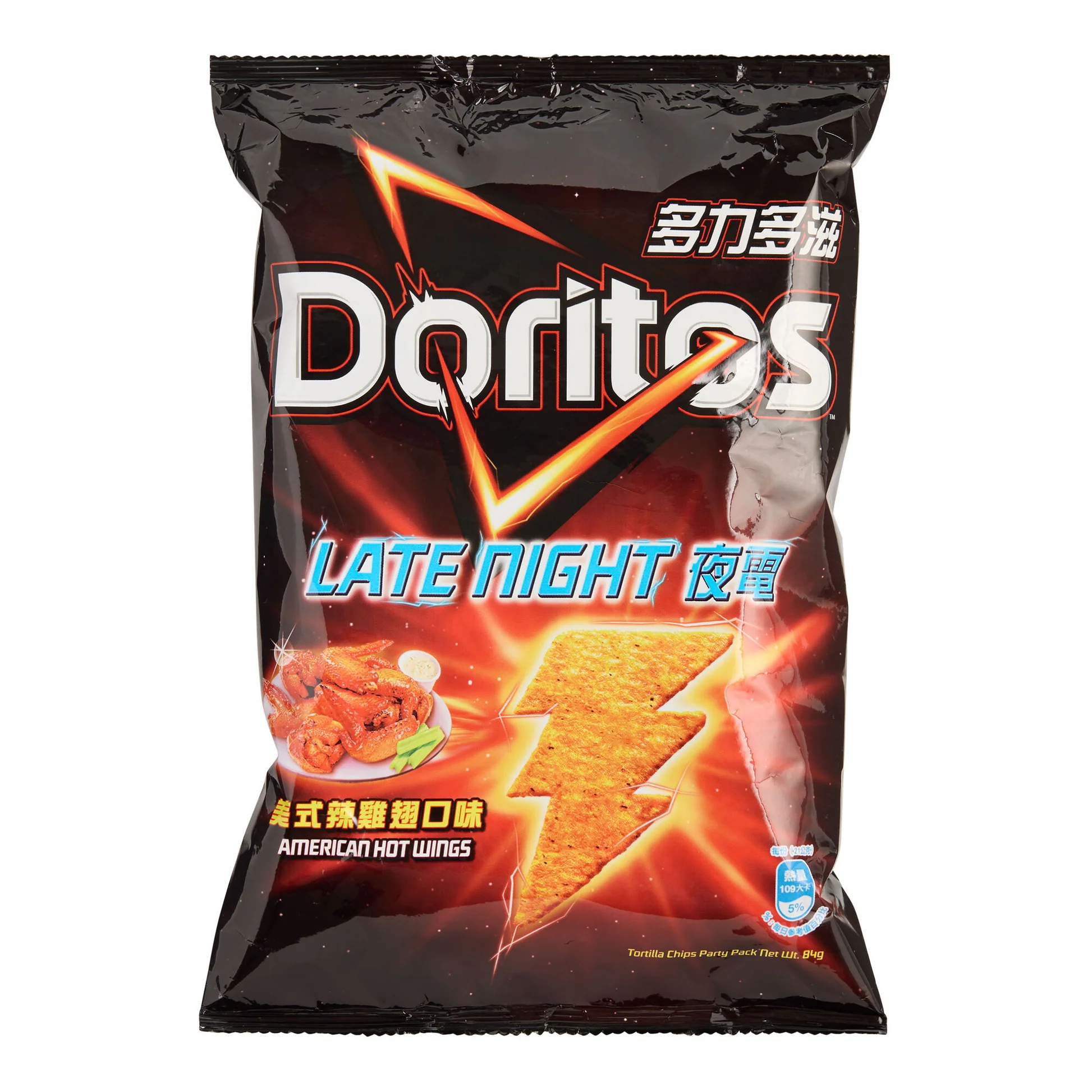 Photograph of product: Exotic Doritos - Late Night American Hot Wings 48g  (Taiwan)