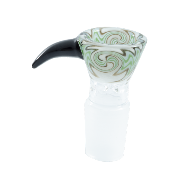 Photograph of product: Glass Bowl 19mm Color/Black w/ Hook $10