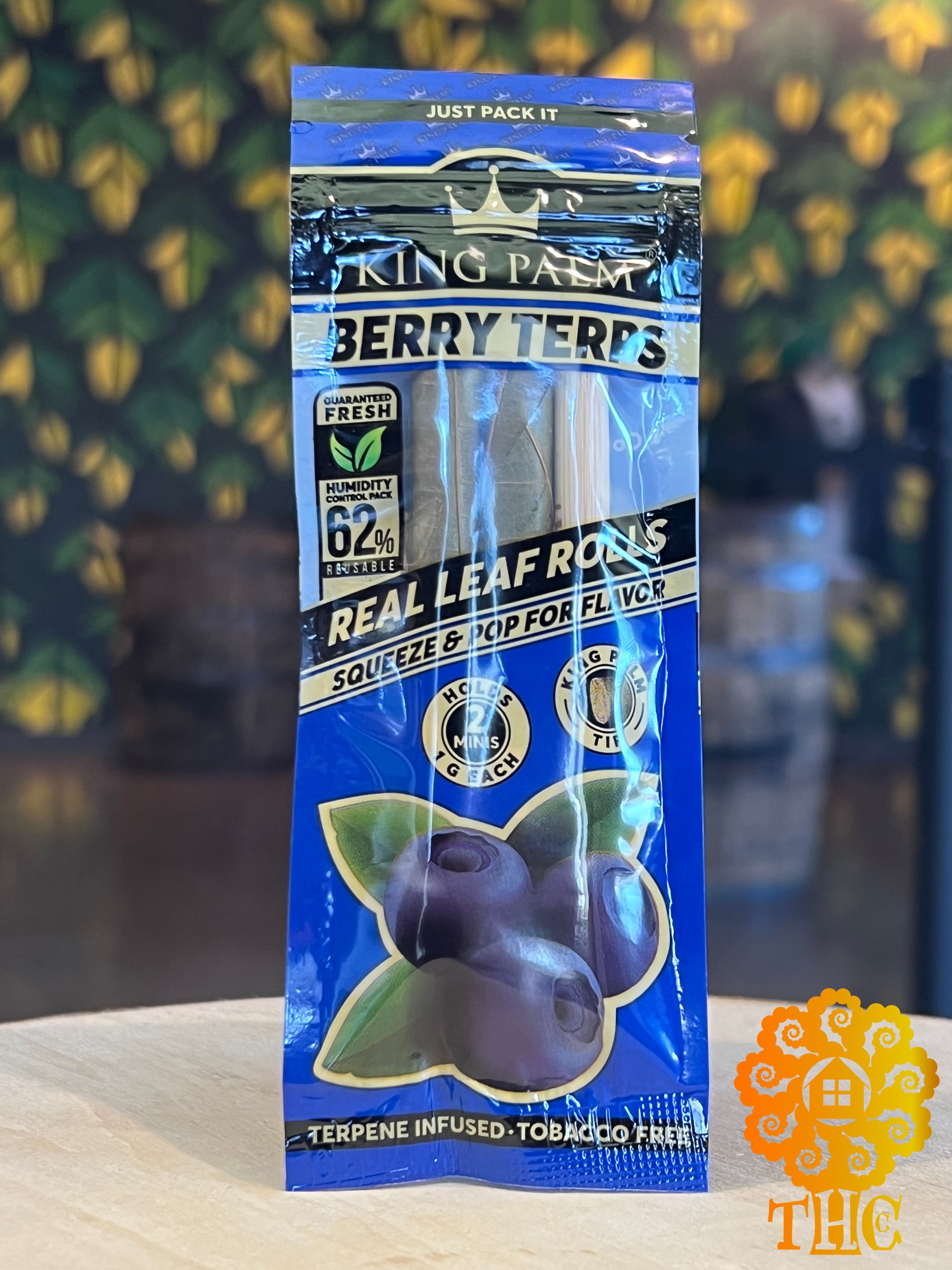 Photograph of product: King Palm Berry Terps Mini Wrap 2pk (1g)