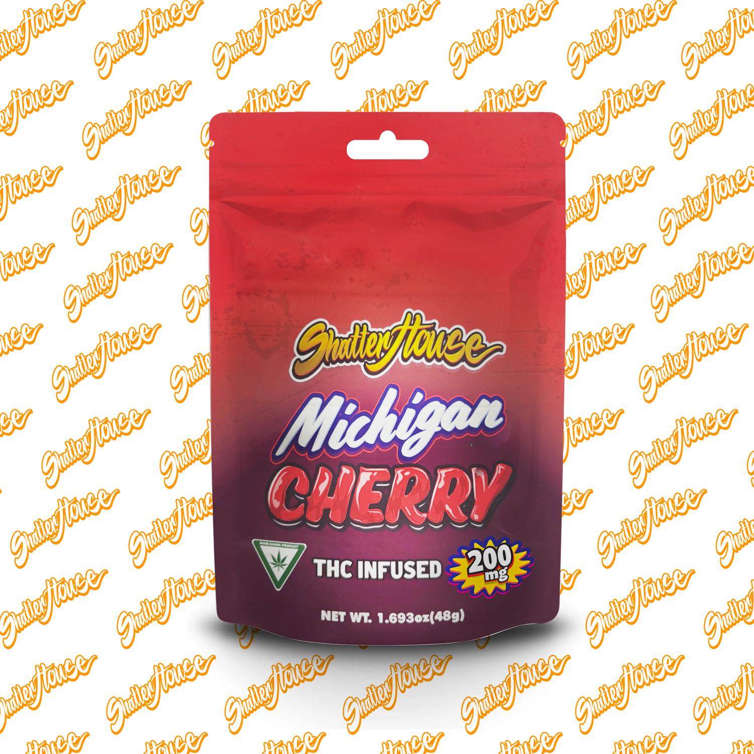 Photograph of product: Shatter House - 200mg Gummies - Michigan Cherry