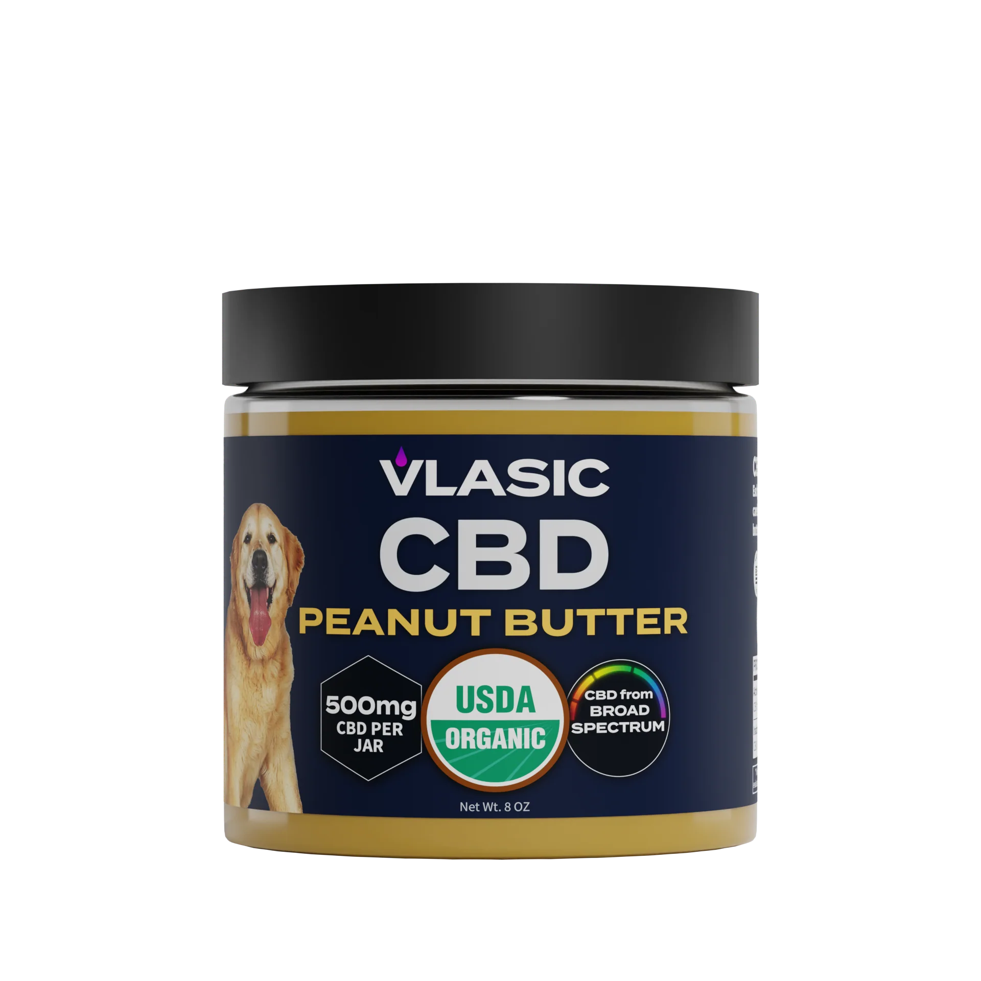 Photograph of product: VLASIC | ORGANIC PET CBD PEANUT BUTTER | DOG TREAT | 500MG