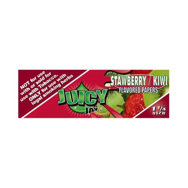 Photograph of product: Juicy Jay's Strawberry Kiwi Rolling Papers 1 1/4"