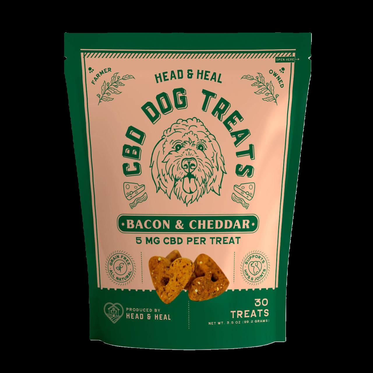 Photograph of product: Head & Heal - CBD Dog Treats - Bacon & Cheese Flavor