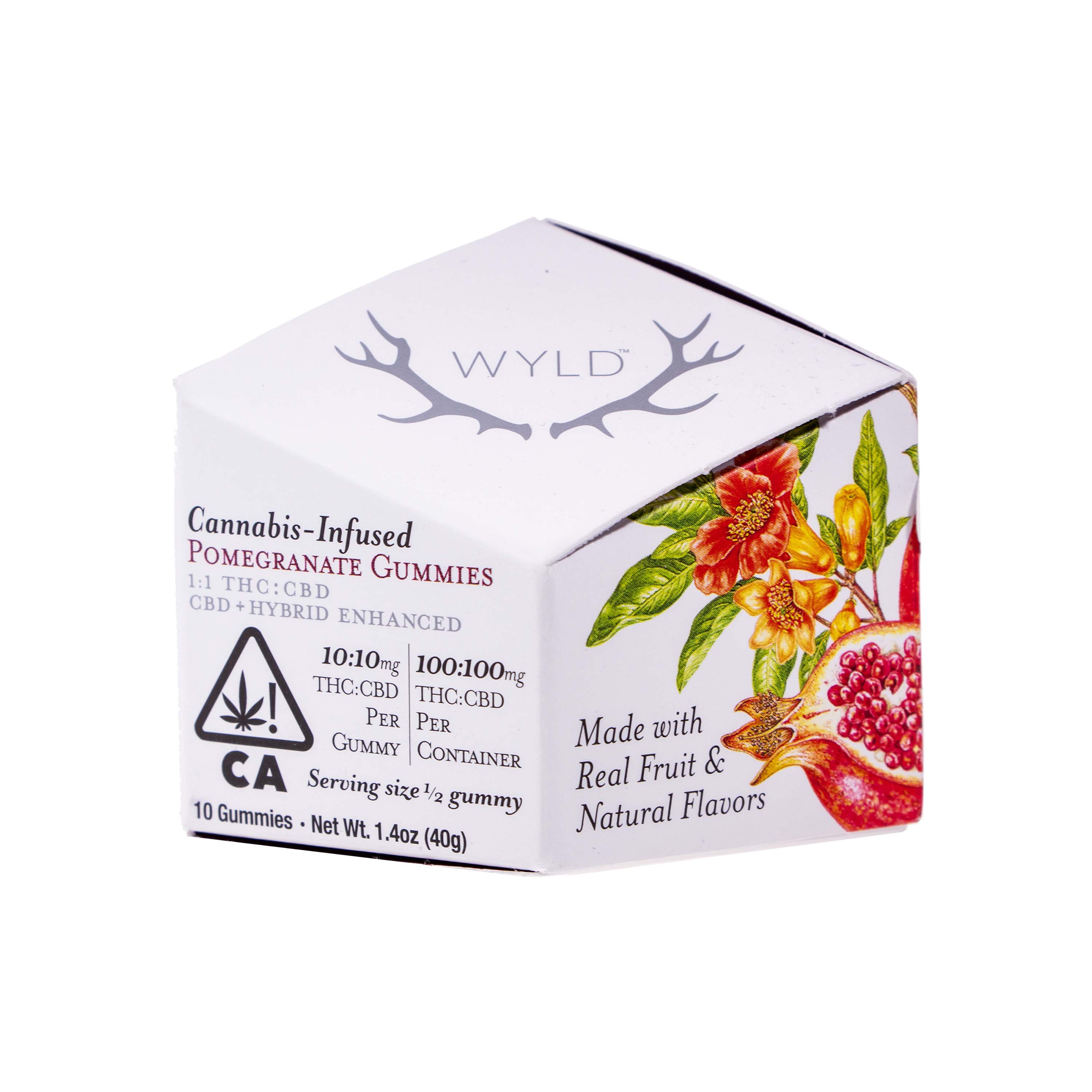 Photograph of product: Wyld | Pomegranate Gummies (1:1 TH-oui:CBD - 200mg Total)