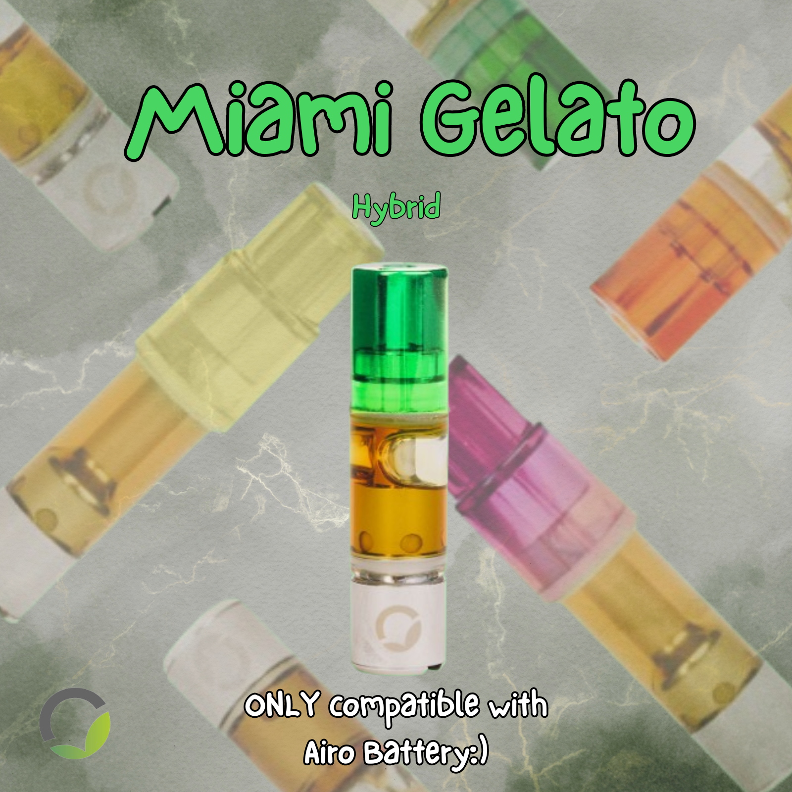 Photograph of product: Airo Live Flower | Miami Gelato | 1g (Hybrid)