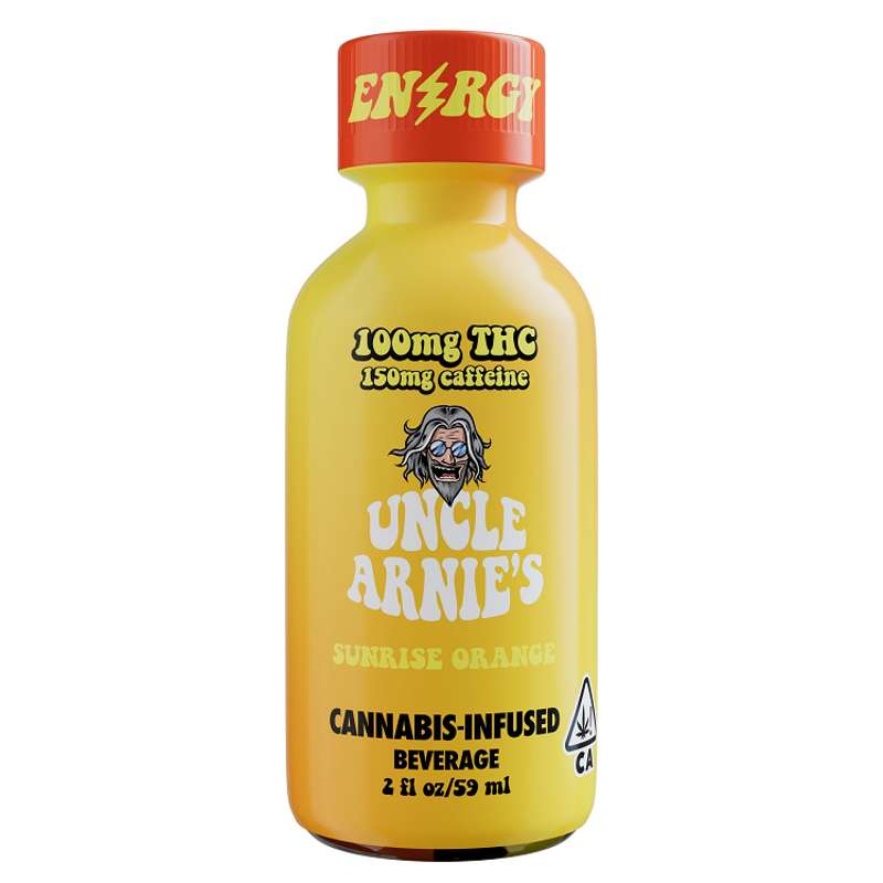 Photograph of product: Uncle Arnie's Shot 100mg Sunrise Orange