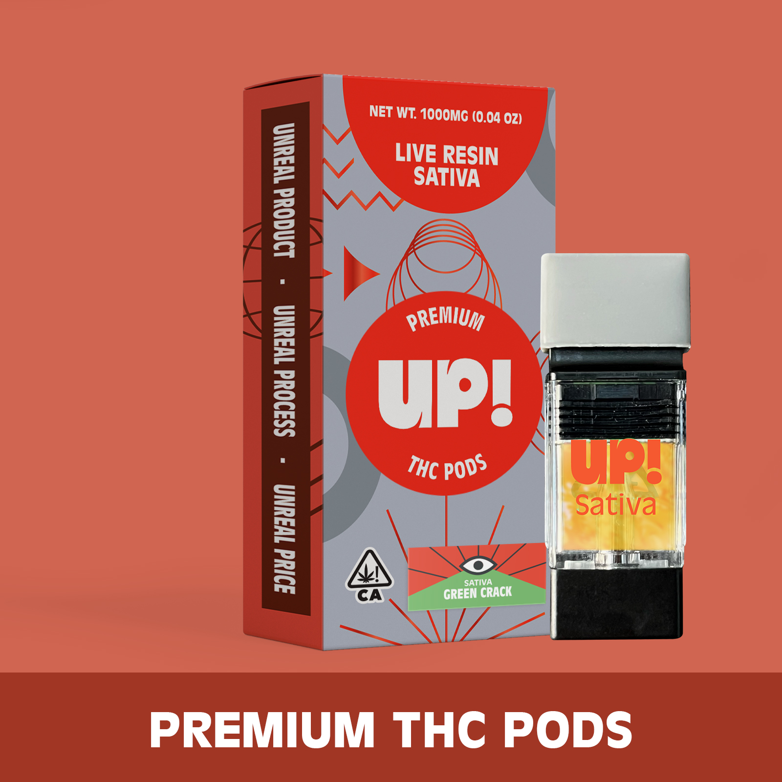 Photograph of product: UP! - Green Crack (Oui'd) Live Resin Pod