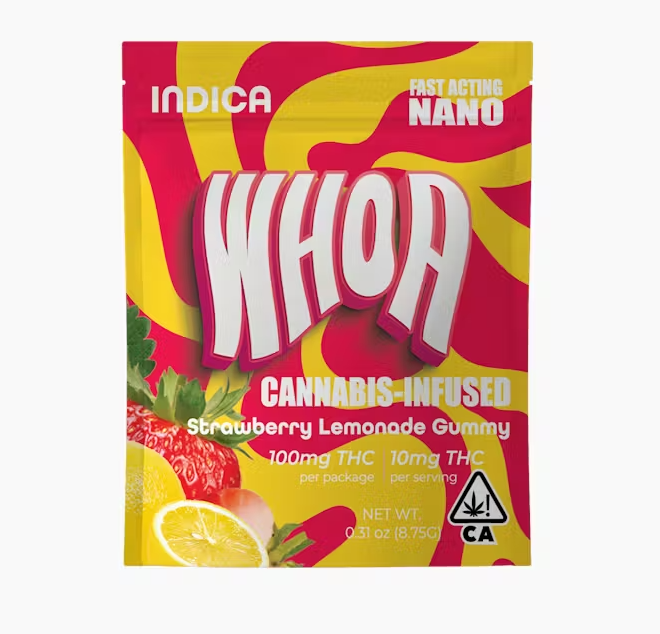 Photograph of product: WHOA Strawberry Lemonade Oui'd Gummy 100mg