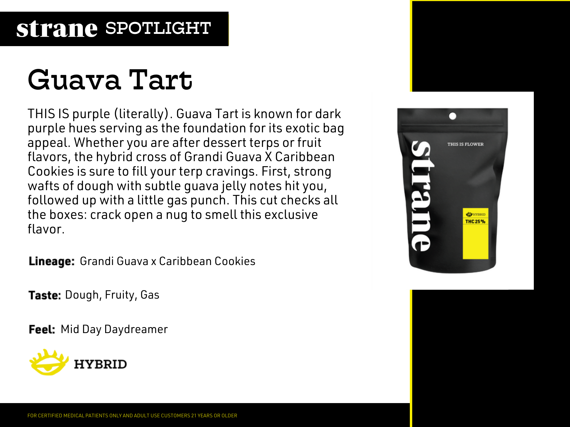 Photograph of product: STRANE | Guava Tart | 3.5g | Hybrid