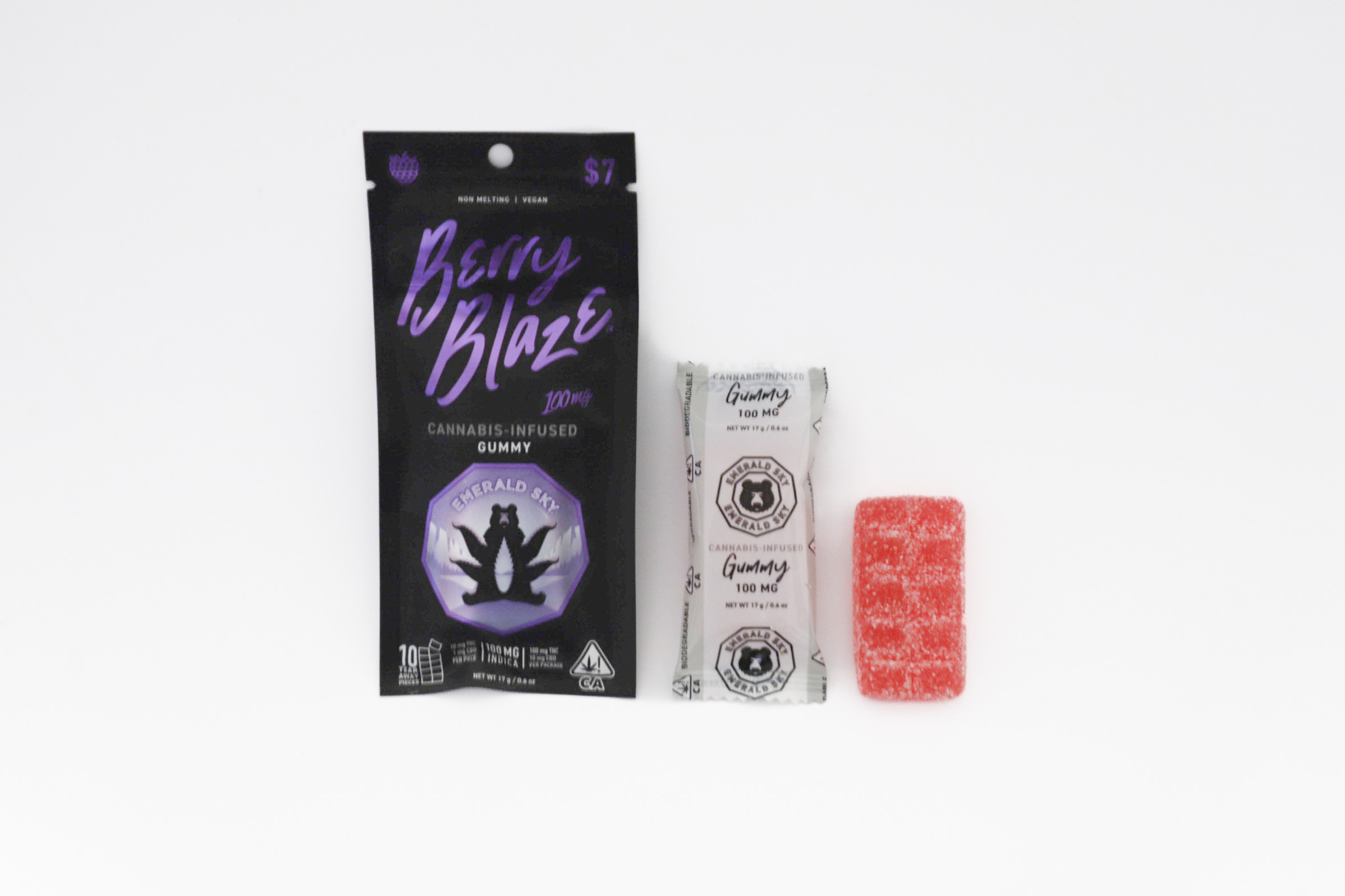 Photograph of product: Emerald Sky - Strawberry Storm - Hybrid 1pk Single - Rosin Gummy 100mg