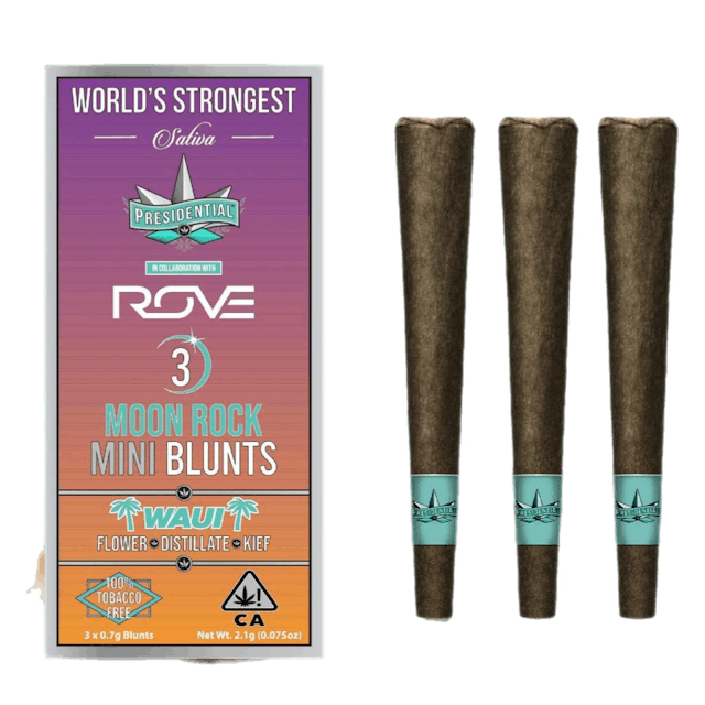 Photograph of product: Waui Moon Rock Mini Blunts 3pk 2.1g - 