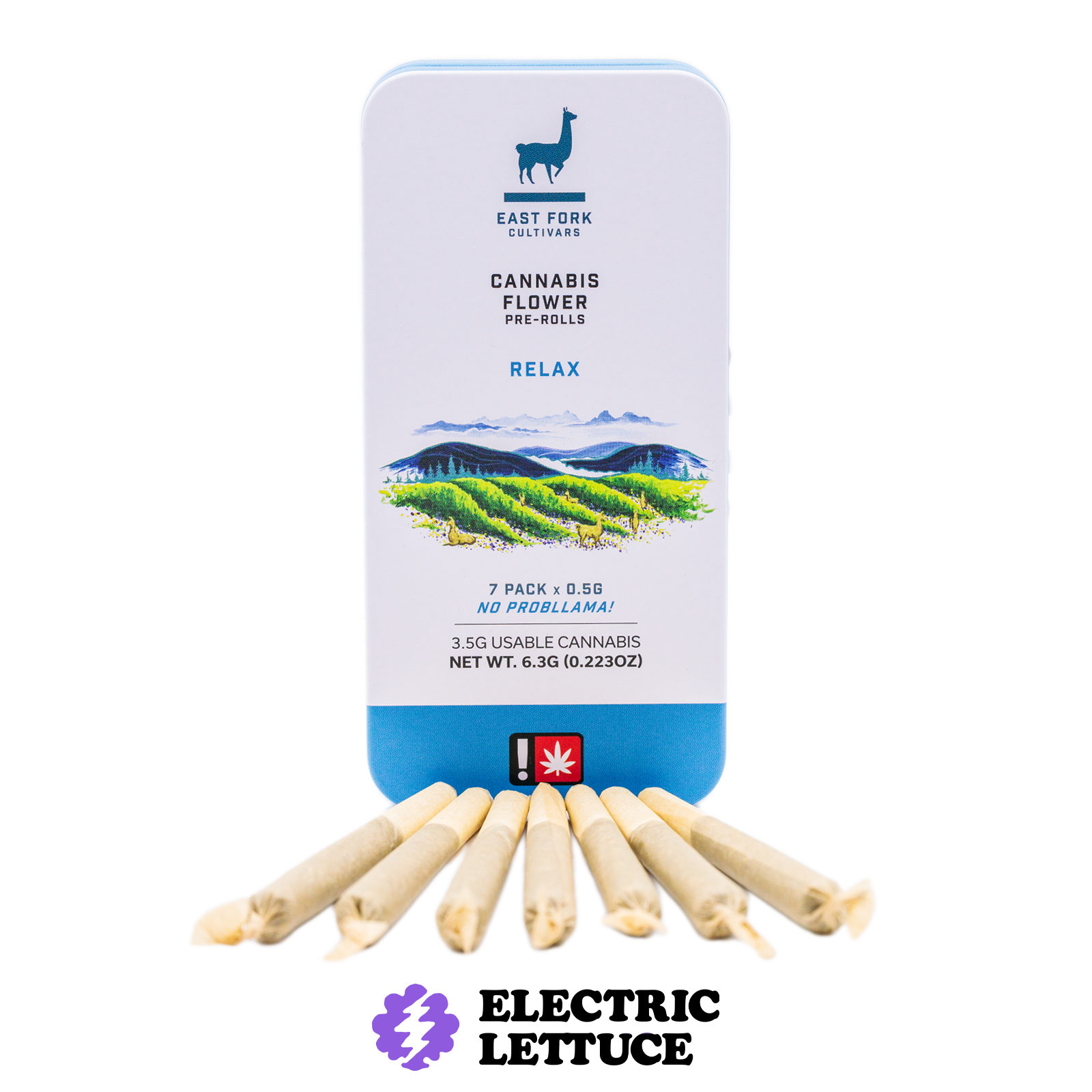 Photograph of product: East Fork Cultivars Pear Blossom Relax 7pk Pre-roll 0.5g