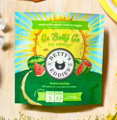 Photograph of product: Betty's Eddies Watermelon  Fruit Chews | 10pk