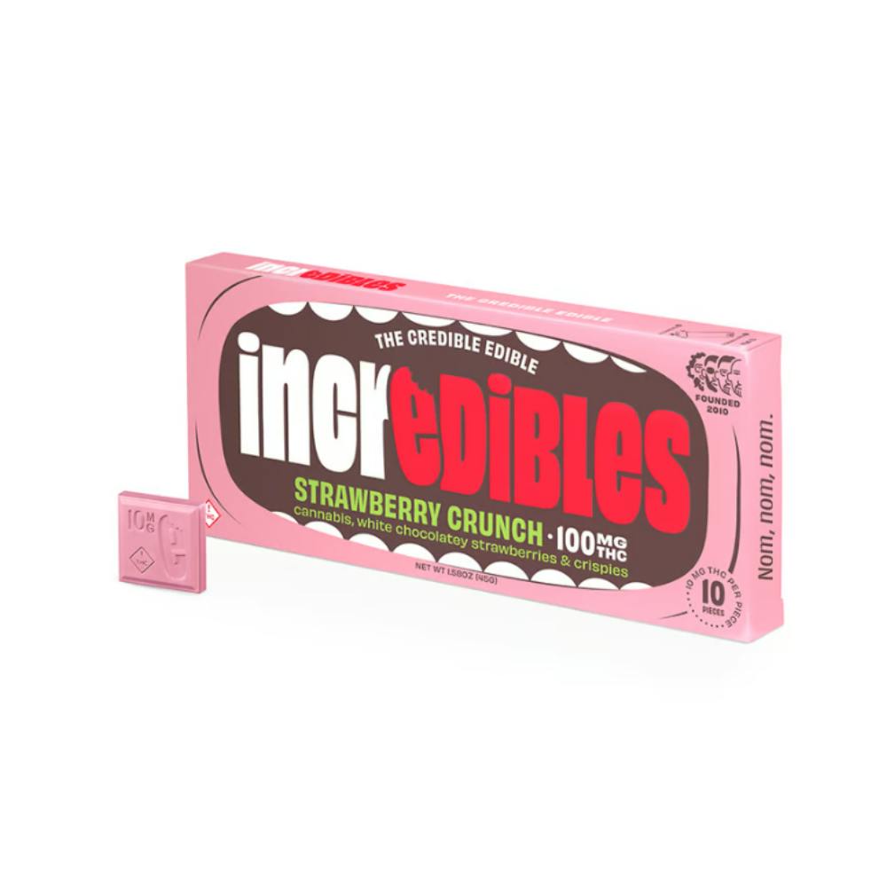 Photograph of product: Incredibles | Strawberry Crunch | Edibles | Chocolate
