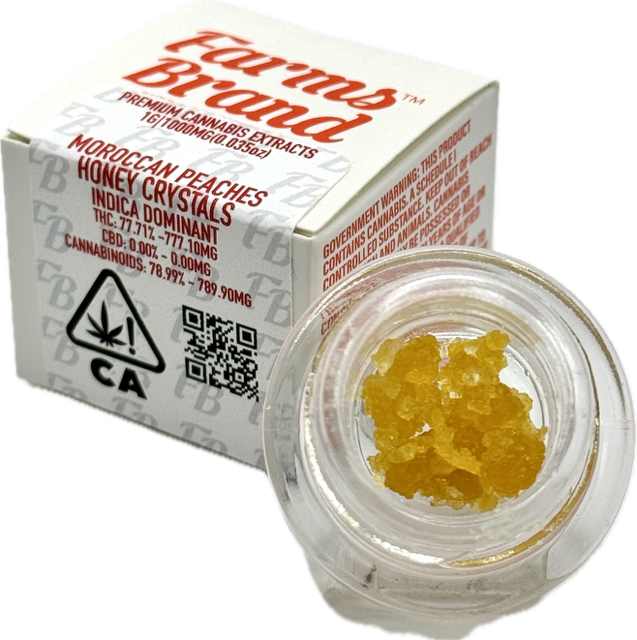 Photograph of product: Morrocan Peaches 1g Honey Crystal - Farms Brand
