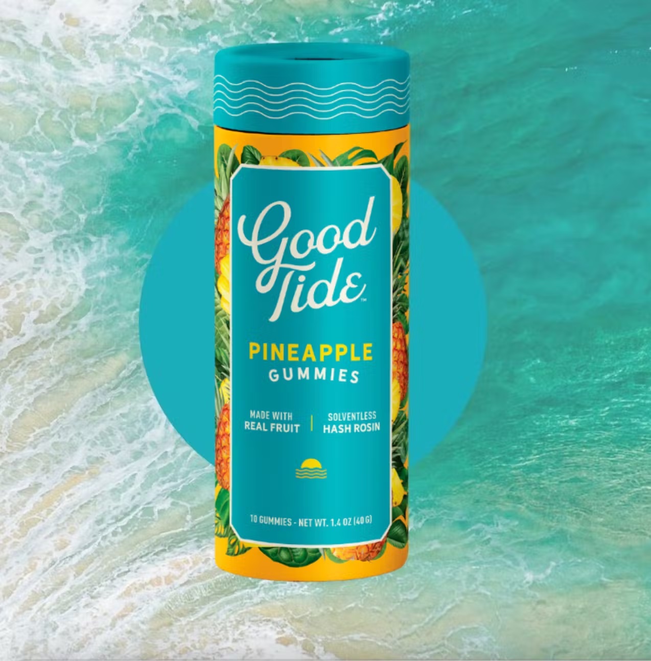Photograph of product: Pineapple Live Rosin Gummies 100mg 10 pk
