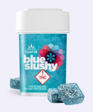 Photograph of product: Wana - Sativa Blue Slushy - 100mg