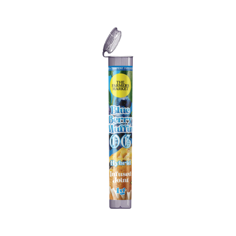 Photograph of Product: Blueberry Muffin OG FLV Infused Preroll (The Farmers Market)