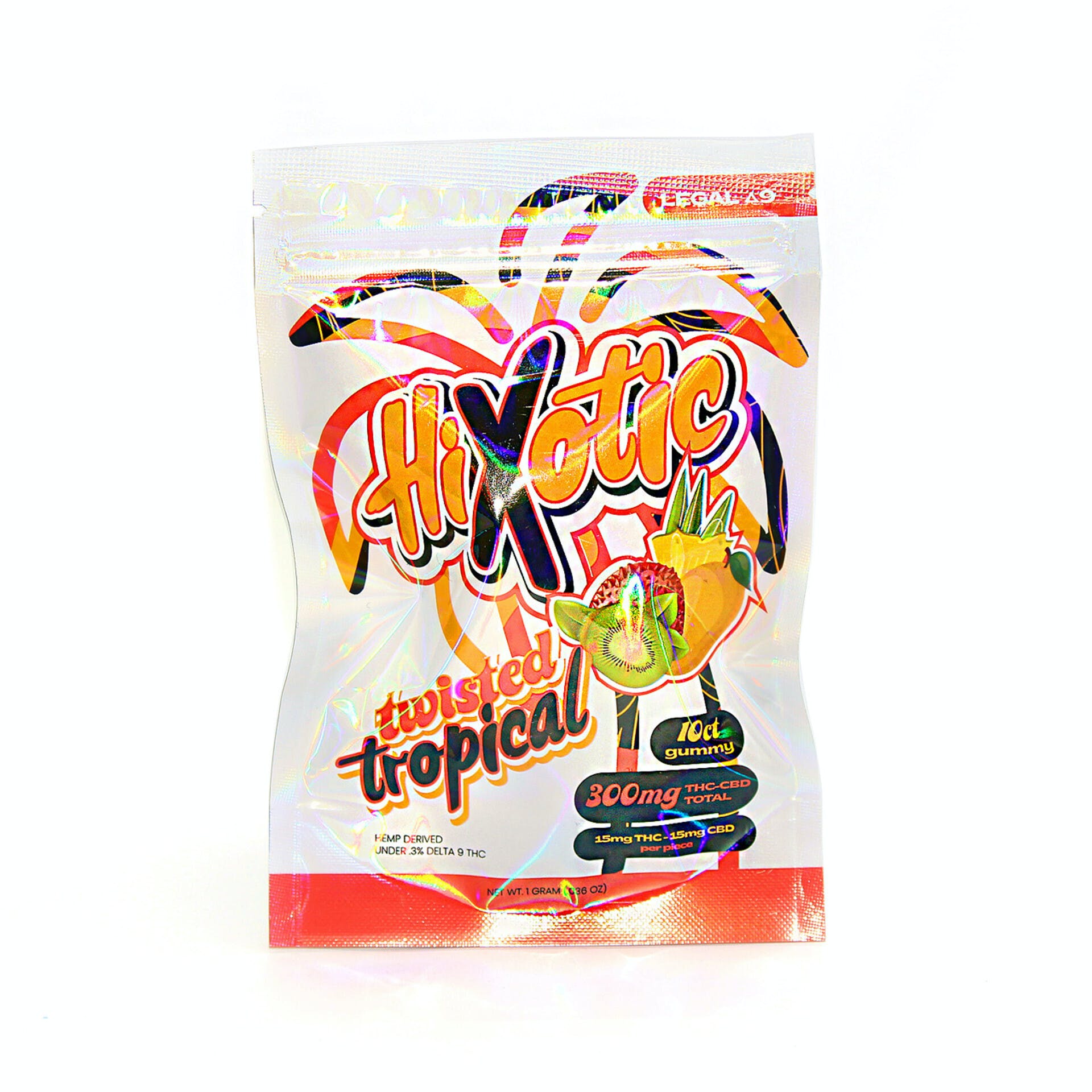 Photograph of product: Delta 8 Tropical Twist Gummies/HiXotic