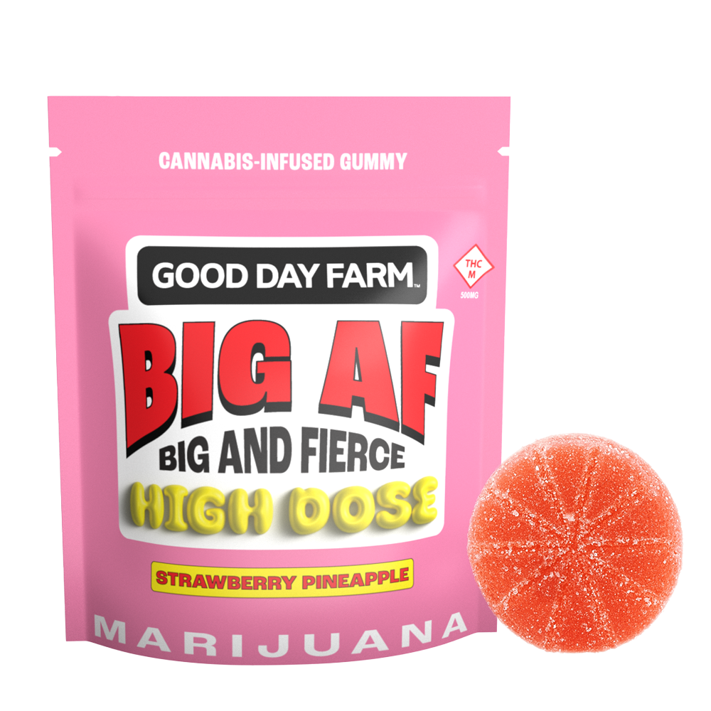 Photograph of product: Good Day Farm - Big AF High Dose - Strawberry Pineapple - Gummy