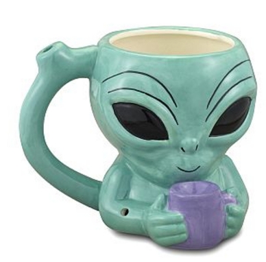 Photograph of product: Alien Ceramic Mug Pipe 12oz