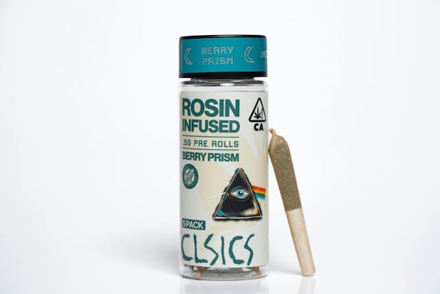 Photograph of product: Berry Prism | .5g x 5 | Rosin Infused Pre-Roll Pack