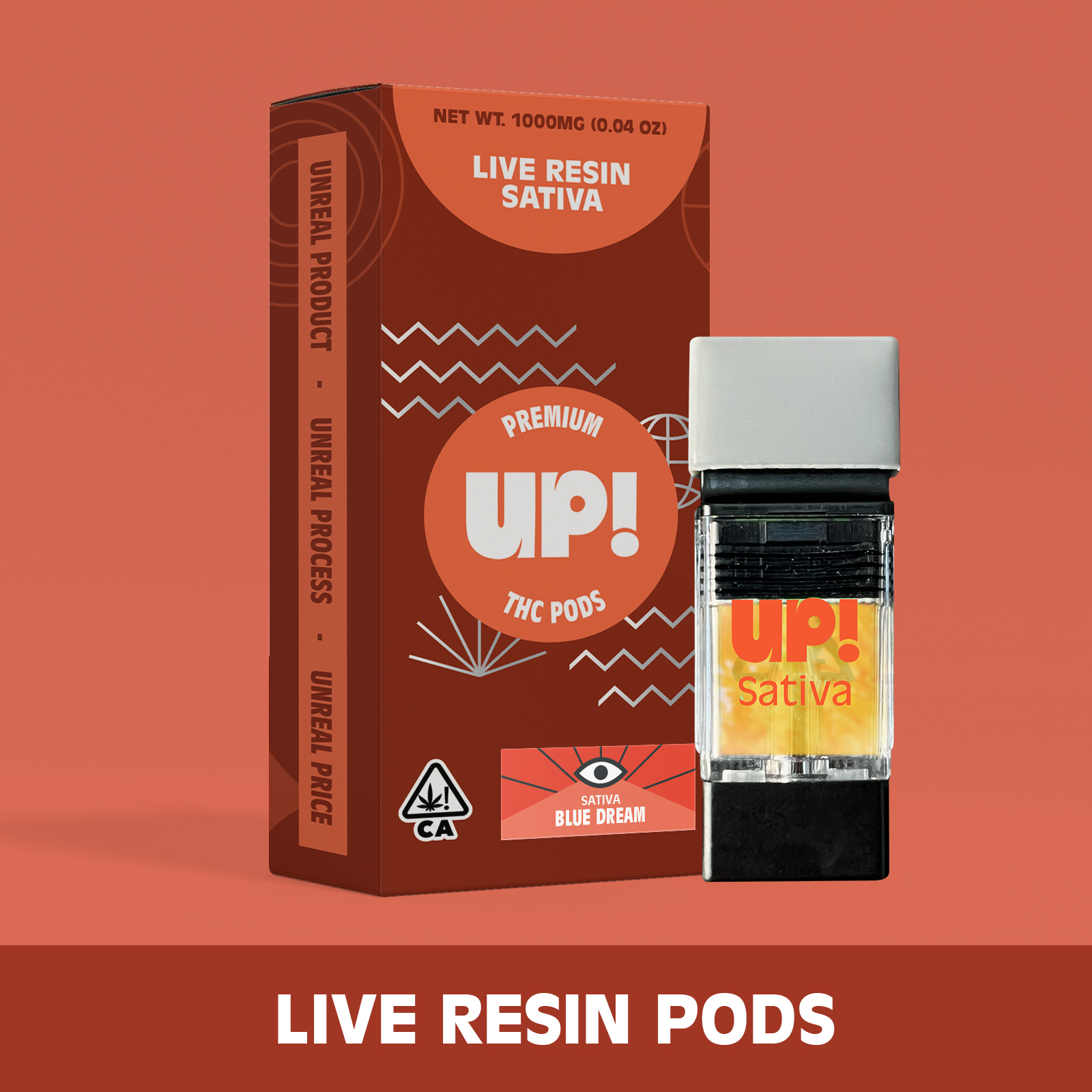Photograph of product: UP! - Sour Apple (Oui'd) Live Resin Pod