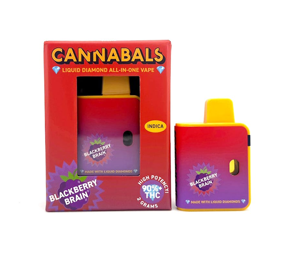 Photograph of product: Cannabals | Blackberry Brain | Liquid Diamond AIO Vape 2g