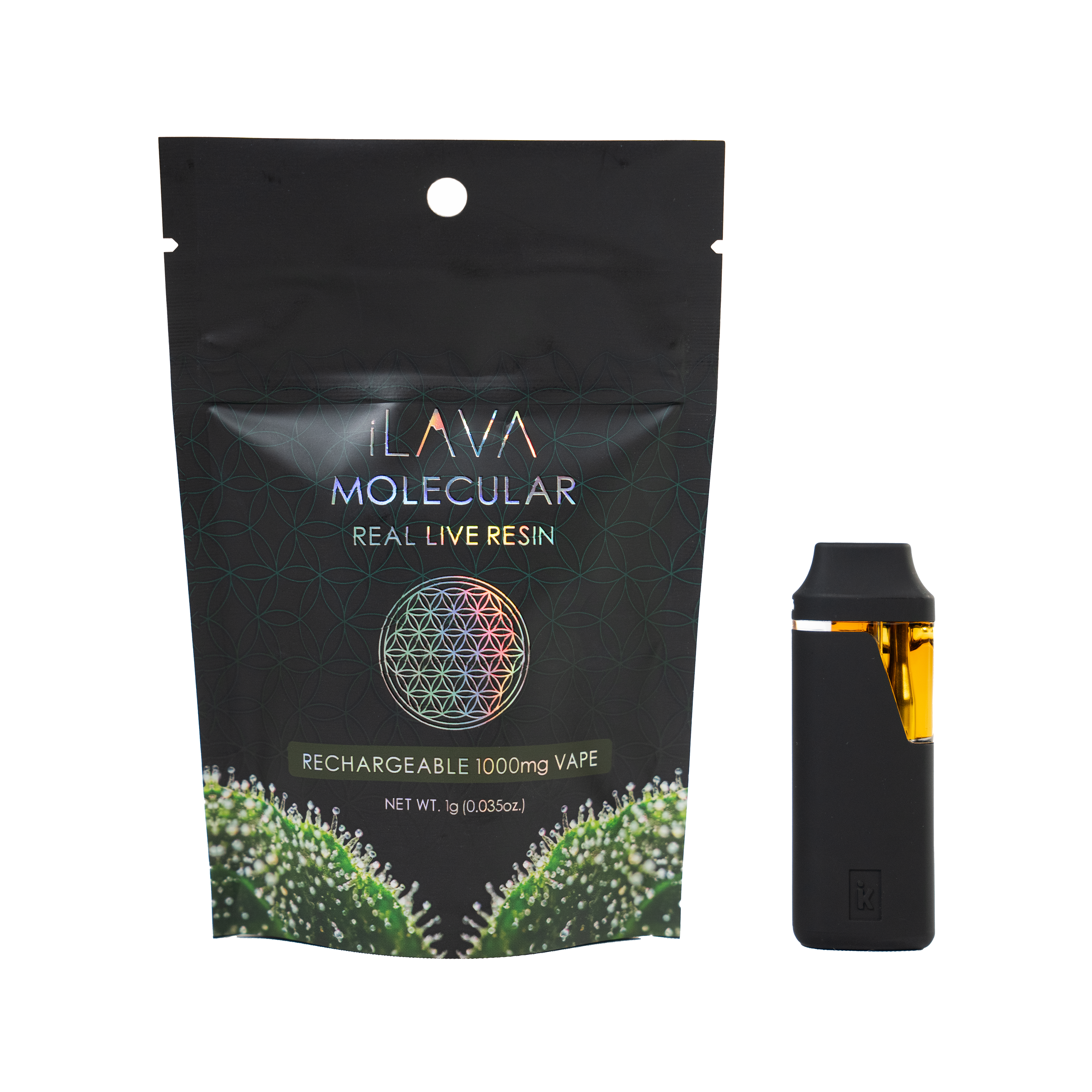 Photograph of product: Molecular Live Resin Disposable 1000mg - Grease Monkey