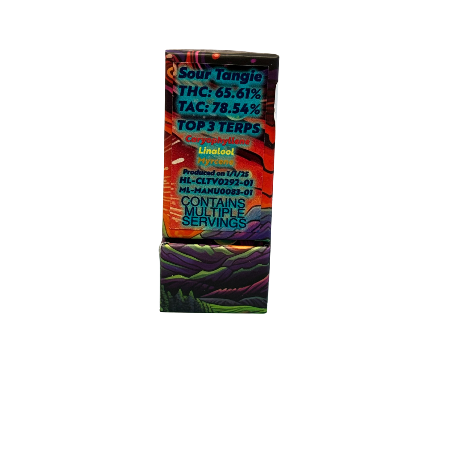 Photograph of product: Live Rosin Vape Cartridge - 1/2g | Ridgetop Botanicals | Sour Tangie