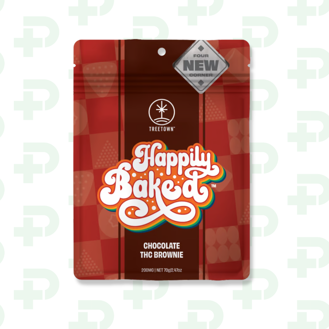 Photograph of product: Treetown 200mg - Happily Baked 4 Corner Brownie