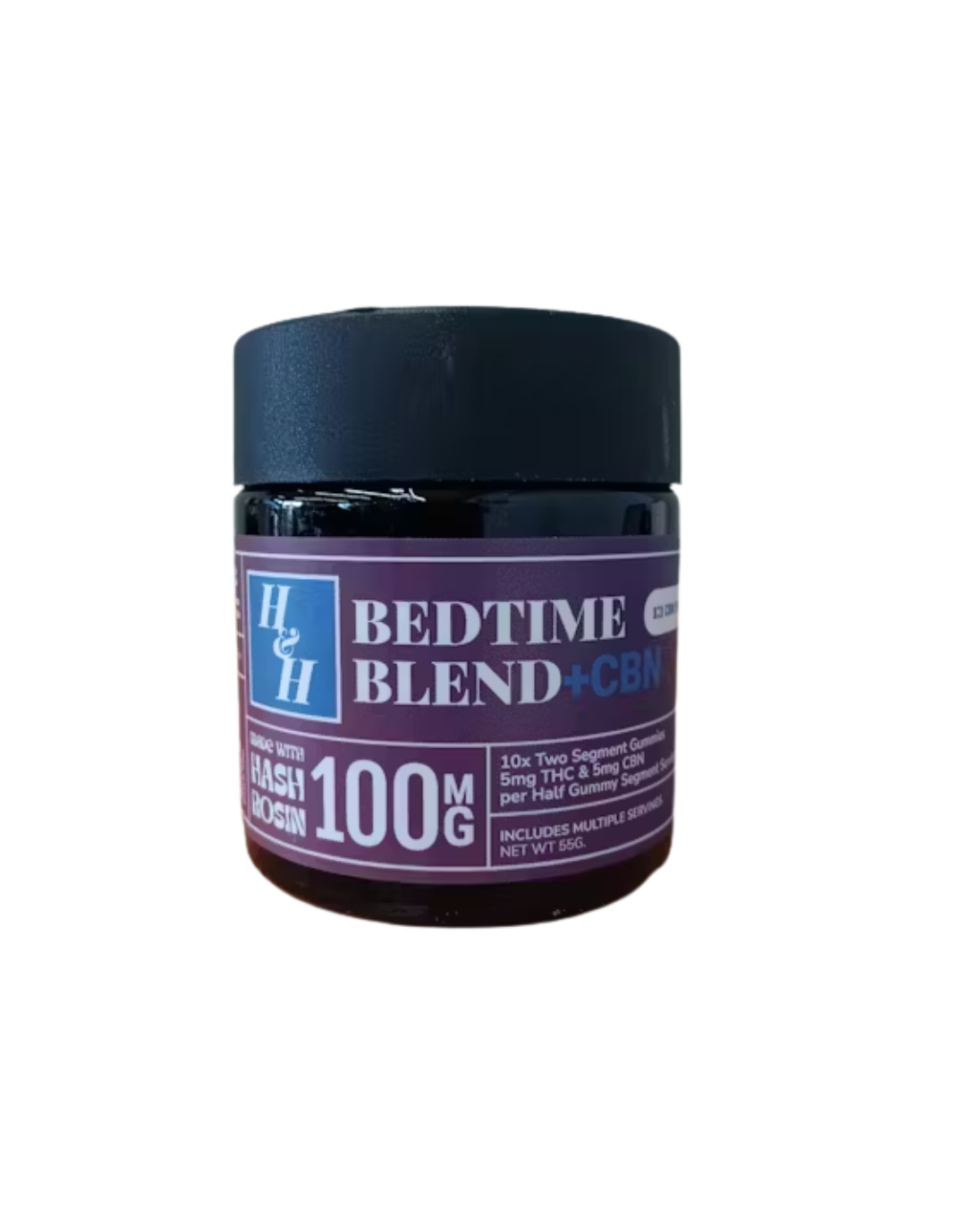 Photograph of product: Bedtime Blend 1:1 TH-oui:CBN Gummies 100mg