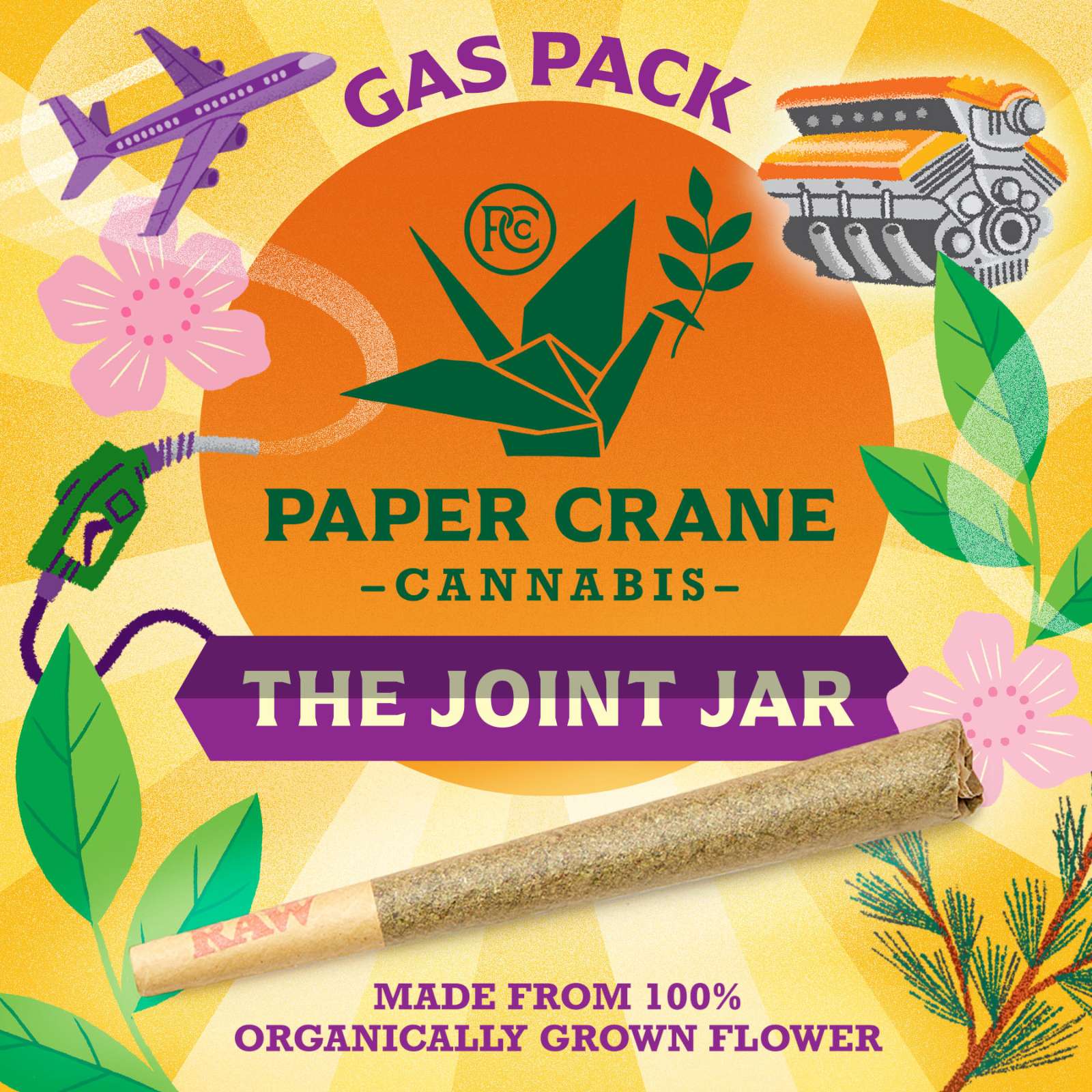 Photograph of product: Gas Pack Joint Jar - Sour Diesel & Sensi Star x Puck au chocolatplant (6 x 1.0g Pre-Rolled Joints)