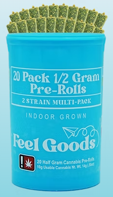 Photograph of product: Feel Goods // 20 pack 1/2g prerolls