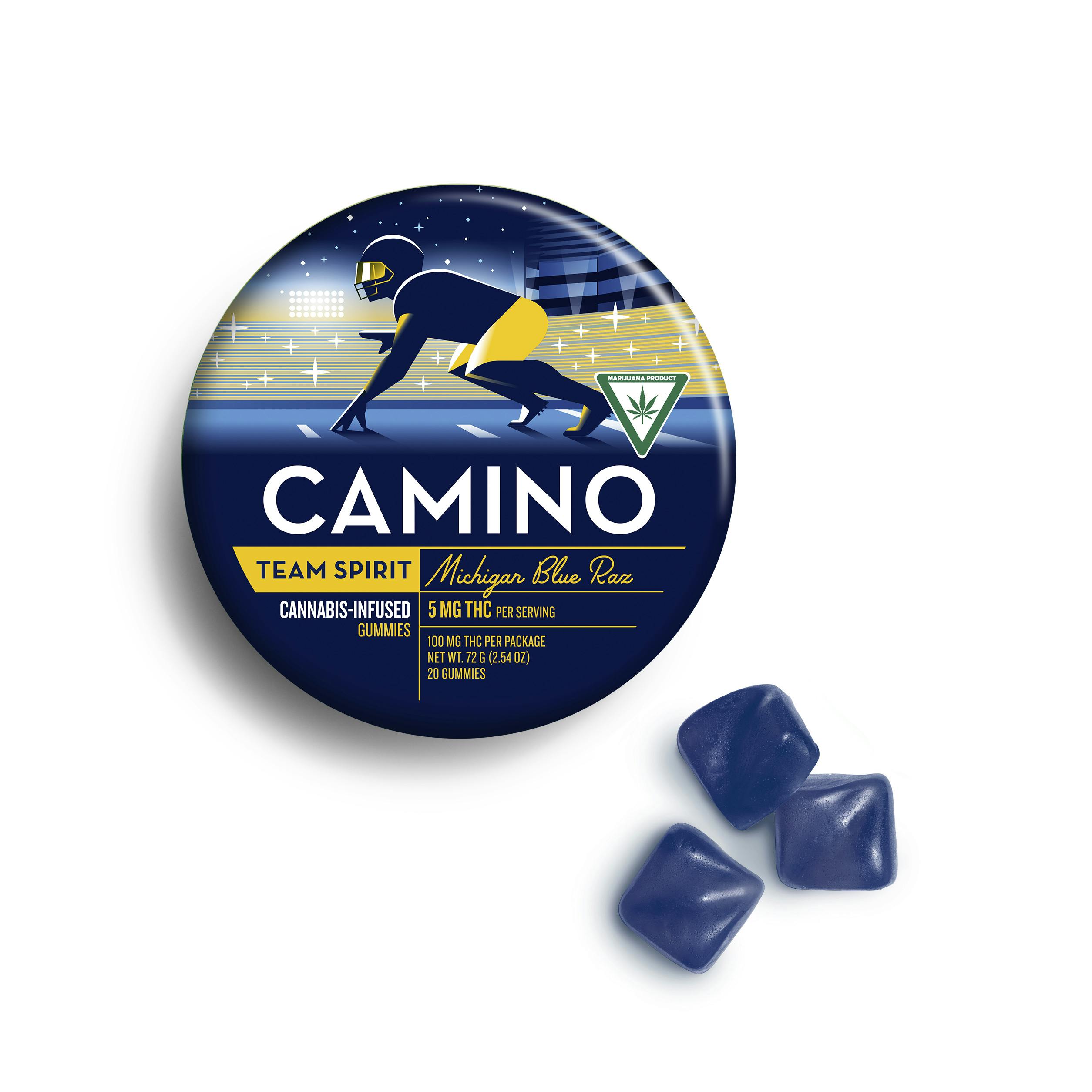Photograph of Product: Camino - 200mg Gummies - Michigan Blue Razz
