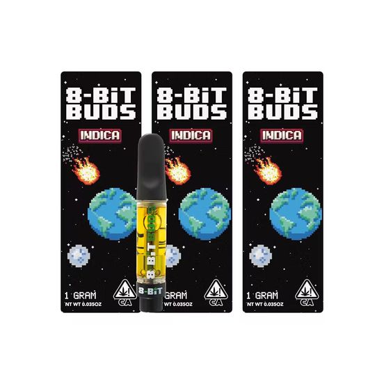 Photograph of product: 8-Bit Buds "Rosin Infused" 1G Cart - Blue Zkittlez - 