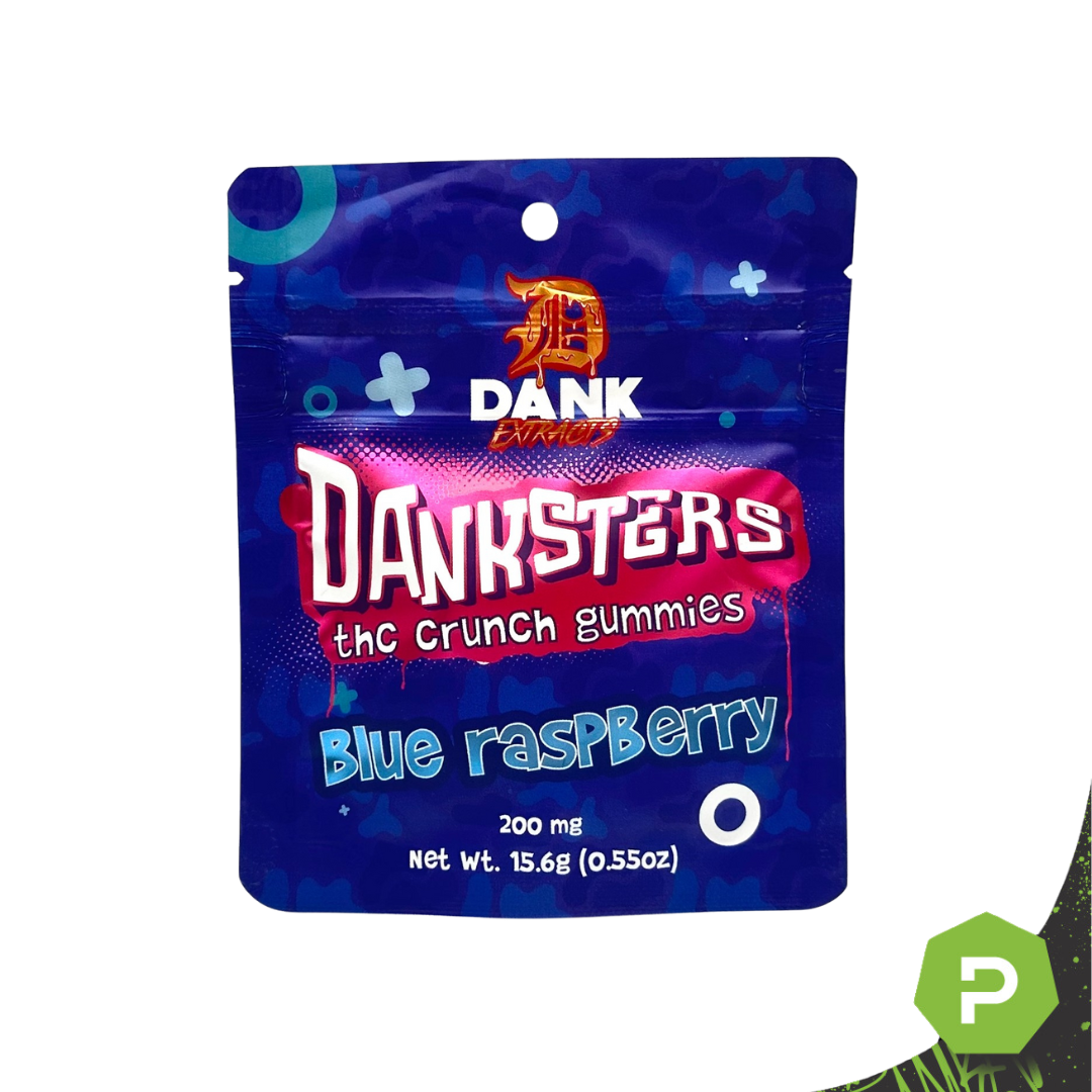 Photograph of product: Dank Extracts | 200mg Nerd Gummies | Blue Razz