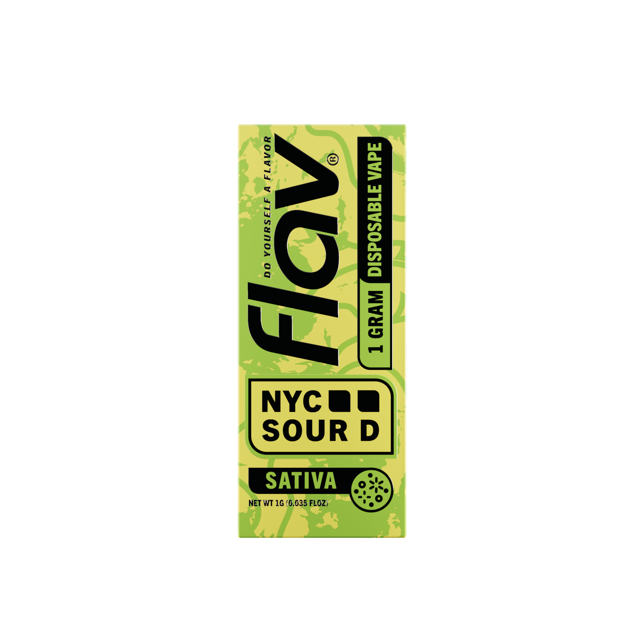 Photograph of product: NYC Sour D - All In One Vape - 1g - Oui'd