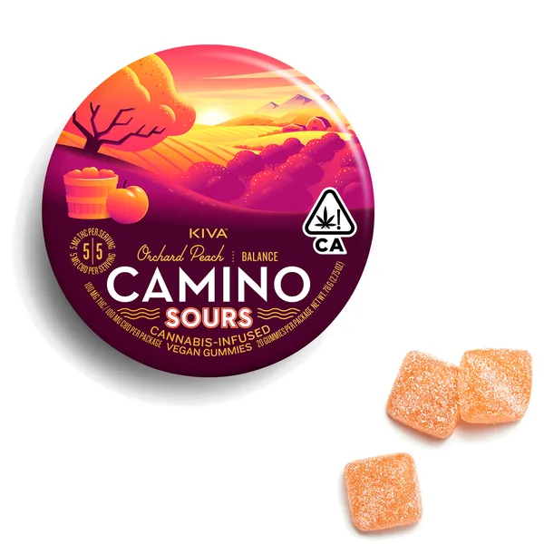 Photograph of product: CAMINO SOURS | ORCHARD PEACH | 200MG