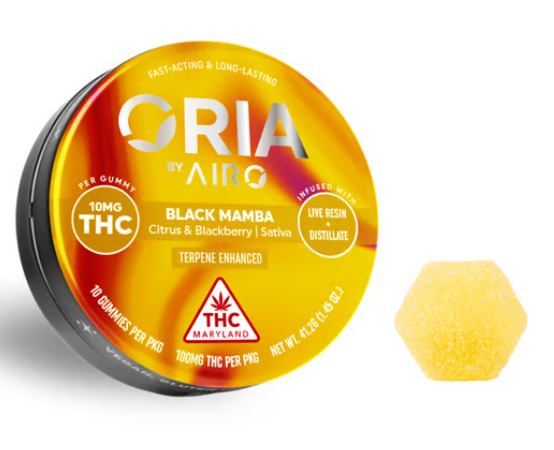 Photograph of product: Oria Black Mamba Gummies 10pk
