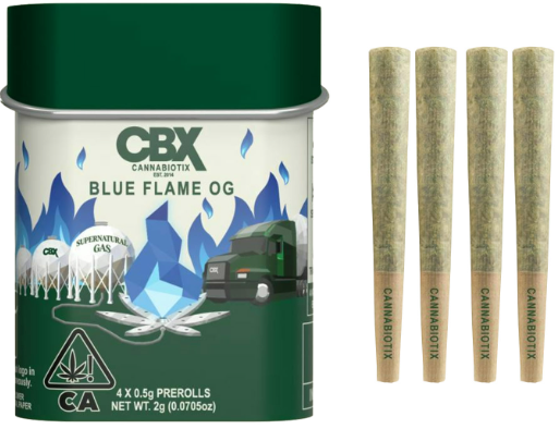 Photograph of product: Blue Flame OG [I] - Prerolls 4PK