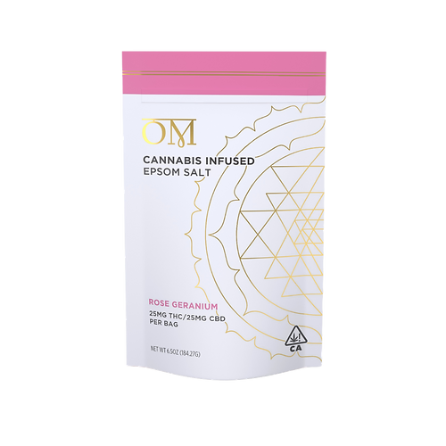 Photograph of product: OM Living | Rose Geranium Bath Bomb (100 mg)