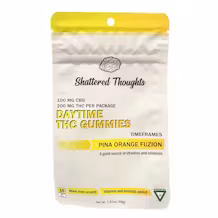 Photograph of product: 200mg Daytime Pina Orange Fuzion Gummies - Shattered Thoughts