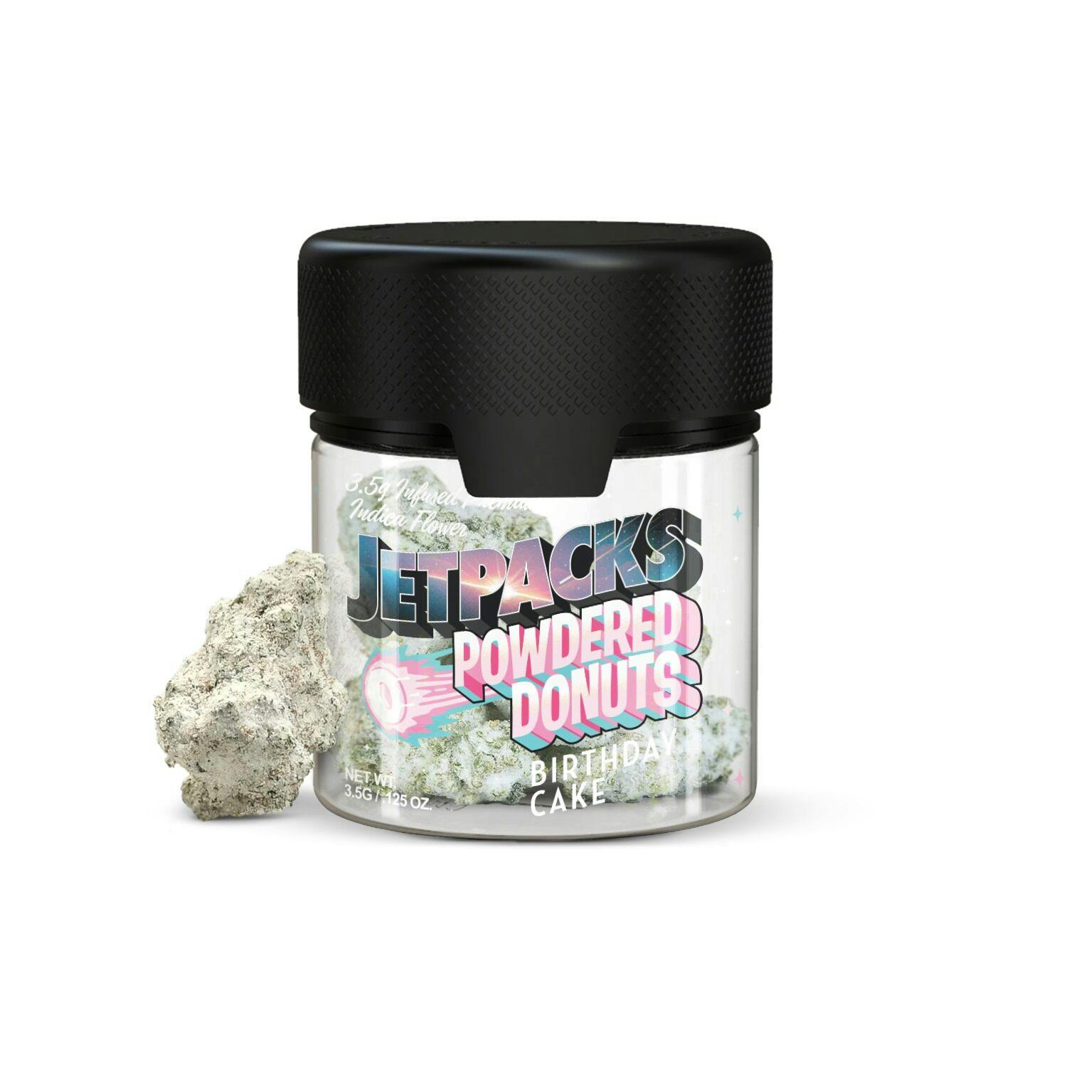 Photograph of Product: Powdered Donuts - Birthday Cake - 3.5g