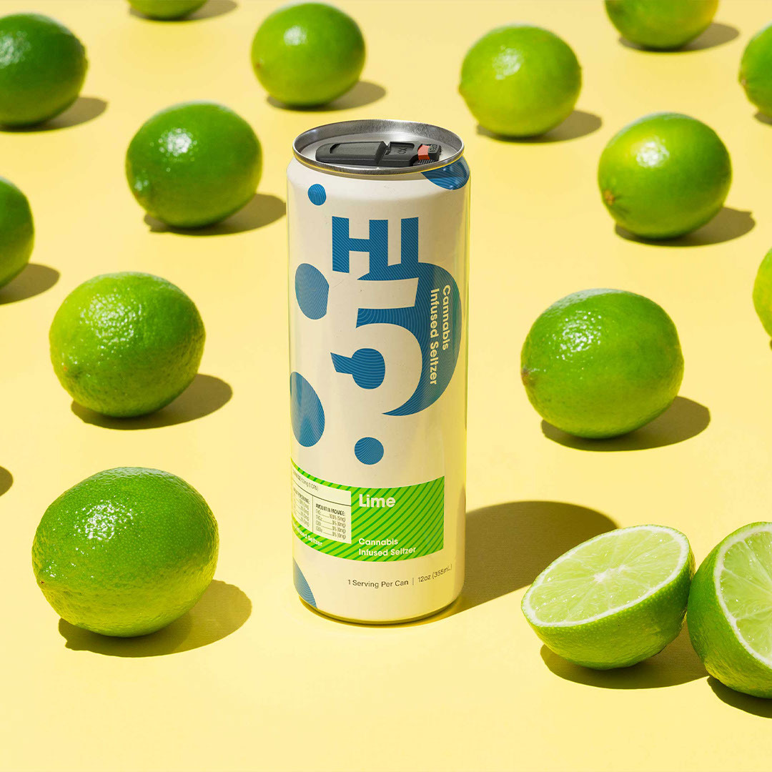 Photograph of product: Hi5 - Seltzer 5mg - Lime