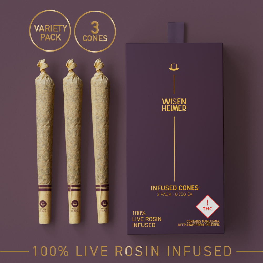 Photograph of product: Variety Pack (H) - 2.25g Rosin Pre-Roll Pack - Wisenheimer