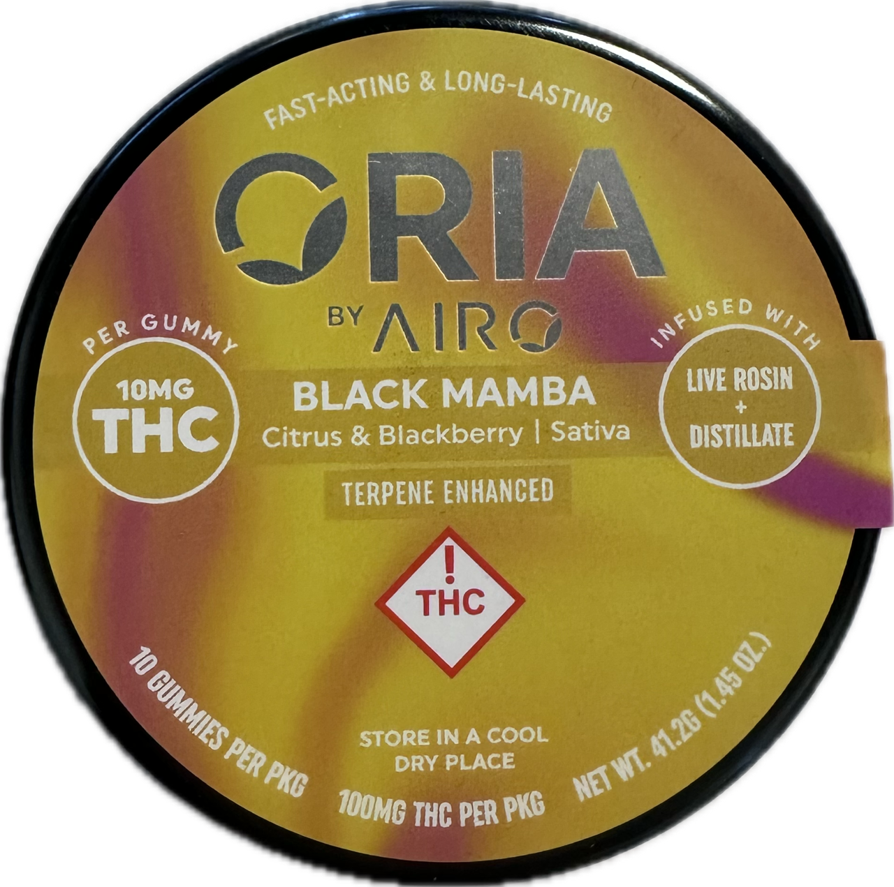 Photograph of product: ORIA Berry Black Mamba Gummies 100mg